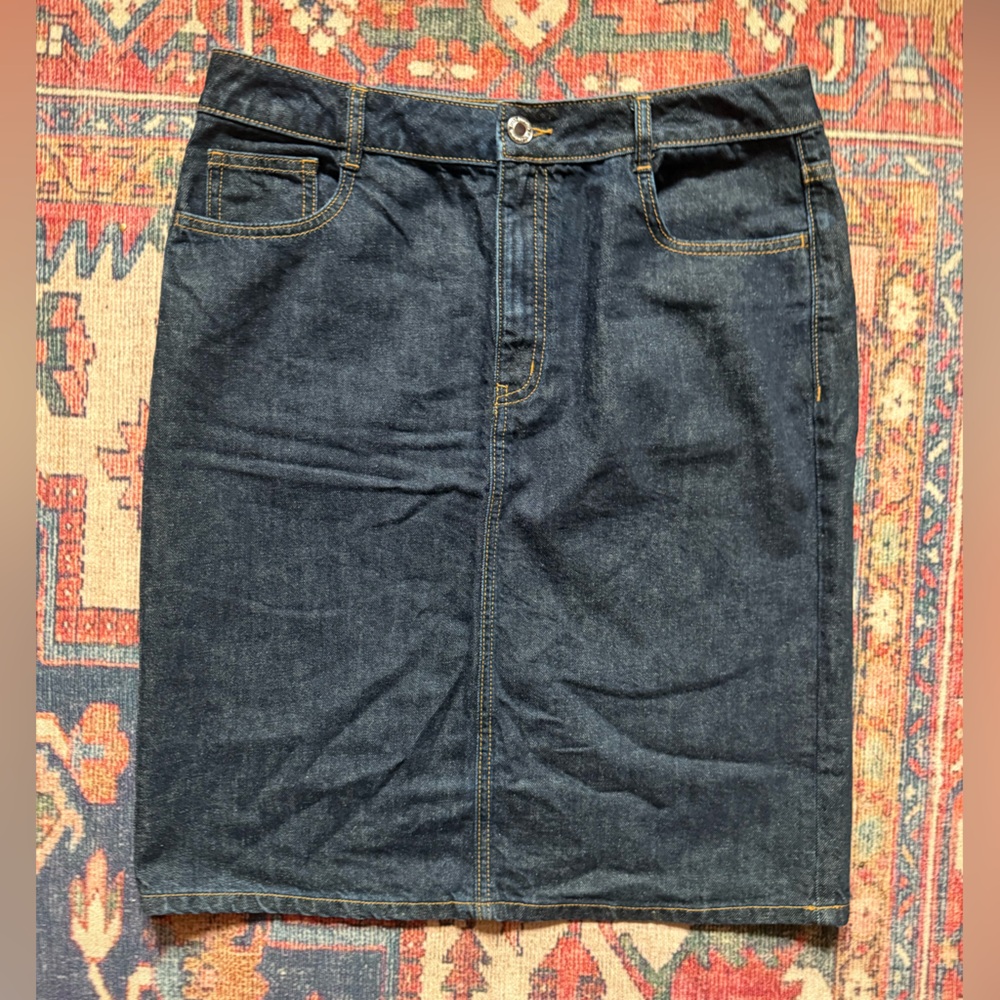 Frank and oak denim pencil skirt